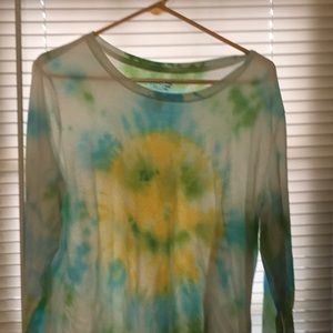 Tie-dyed long sleeve shirt